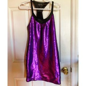Cute Purple Sequin Dress